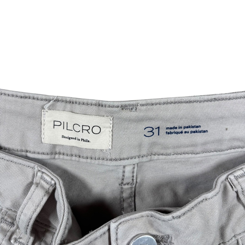 Pilcro Wide Leg Pants Womens 31 Gray Flare Utility Boho festival Anthropologie - Picture 4 of 9